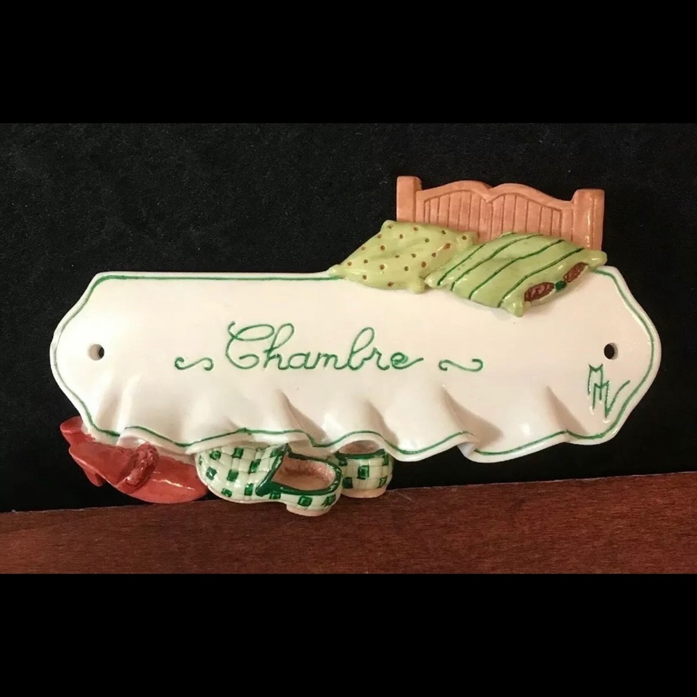 French hand painted Wall Signs-bedroom